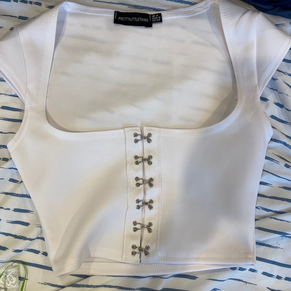 White crop top